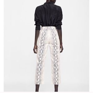 Zara snakeskin pants